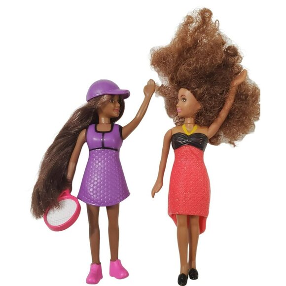 2 McDonalds Barbies 2017 African American 2019 Tennis Player Doll Happy Meal Toy - Picture 3 of 9